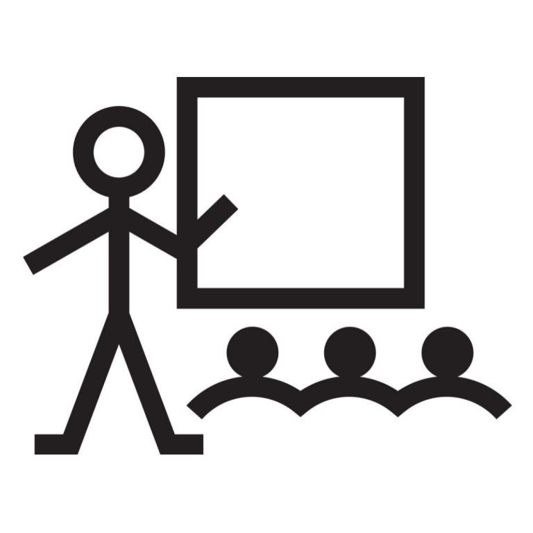 Makaton symbol for 'to teach'